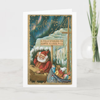 Oude kerst, kersthuis feestdagen kaart