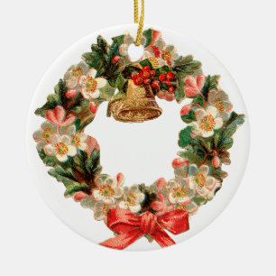 Oude kerst, kerstmis keramisch ornament