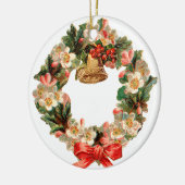 Oude kerst, kerstmis keramisch ornament (Links)