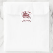 Oude Kerst Kerstmis Ronde Sticker (Tas)