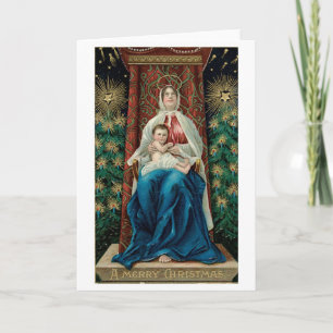 Oude kerst, Mary Feestdagen Kaart