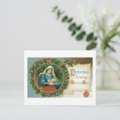 Oude kerst, Mary Feestdagenkaart (Staand voorkant)