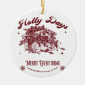 Oude Kerst Oude Kerstmis Keramisch Ornament (Voorkant)