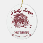 Oude Kerst Oude Kerstmis Keramisch Ornament (Links)