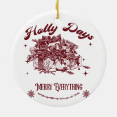 Oude Kerst Oude Kerstmis Keramisch Ornament (Achterkant)