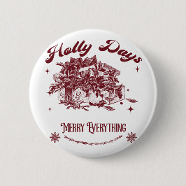 Oude Kerst Oude Kerstmis Ronde Button 5,7 Cm
