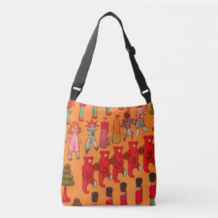 Oude Kerst Parade 1907 Puck Magazine Crossbody Tas