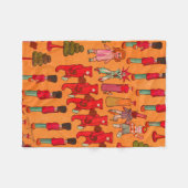 Oude Kerst Parade 1907 Puck Magazine Fleece Deken (Voorkant (Horizontaal))