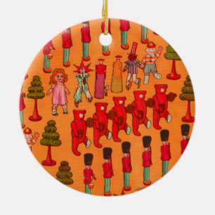 Oude Kerst Parade 1907 Puck Magazine Keramisch Ornament