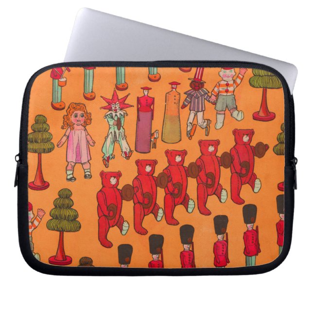 Oude Kerst Parade 1907 Puck Magazine Laptop Sleeve (Voorkant)
