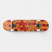 Oude Kerst Parade 1907 Puck Magazine Persoonlijk Skateboard (Horizontaal)