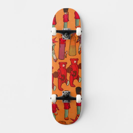 Oude Kerst Parade 1907 Puck Magazine Persoonlijk Skateboard (Voorkant)