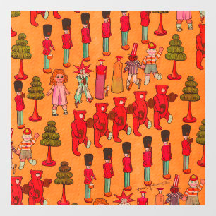 Oude Kerst Parade 1907 Puck Magazine Raamsticker