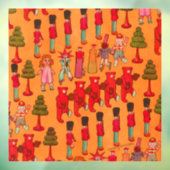 Oude Kerst Parade 1907 Puck Magazine Raamsticker (Vel 3)