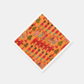 Oude Kerst Parade 1907 Puck Magazine Servet (Hoek)
