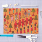 Oude Kerst Parade 1907 Puck Magazine Tissuepapier (Craft)