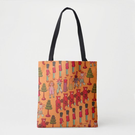 Oude Kerst Parade 1907 Puck Magazine Tote Bag (Voorkant)
