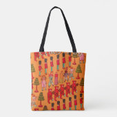 Oude Kerst Parade 1907 Puck Magazine Tote Bag (Achterkant)