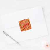 Oude Kerst Parade 1907 Puck Magazine Vierkante Sticker (Envelop)