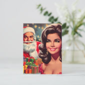 Oude Kerst Pin-up Briefkaart (Staand voorkant)