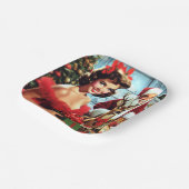 Oude Kerst Pin-up Papieren Bordje (Gebogen)