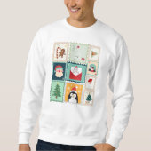 Oude Kerst Postzegel Kerstontwerp  Trui (Voorkant)