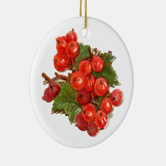 Oude kerst, Redbesant Keramisch Ornament (Rechts)