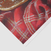 Oude Kerst Scene Bruine Decoupage Tissuepapier (Detail)