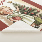 Oude Kerst Sherpa Deken (3/4)