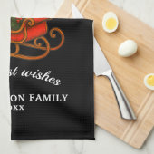Oude Kerst slee met cadeaus Theedoek (Quarter Fold)