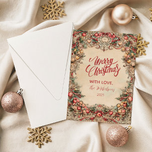 Oude Kerst Slinger Kerstmis Feestdagenkaart