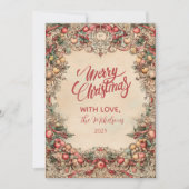 Oude Kerst Slinger Kerstmis Feestdagenkaart (Voorkant)
