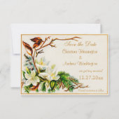 Oude Kerst Snow Kerk & Lelies Save The Date (Achterkant)