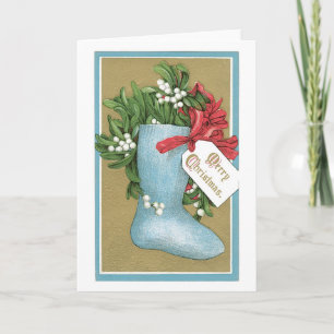 Oude kerst, Sokken Feestdagen Kaart