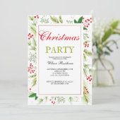 Oude Kerst Uitnodiging (Staand voorkant)