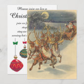 Oude kerst uitnodiging met Victoriase Kerstman (Voorkant / Achterkant)