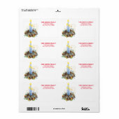 Oude Kerst Vakantie Etiket (Full Sheet)
