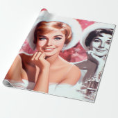 Oude Kerst Vrouw Cadeaupapier (Uitgerold)