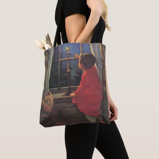 Oude Kerstavond door Jessie Willcox Smith Tote Bag (Dichtbij)