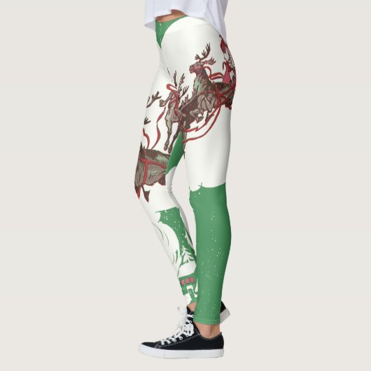Oude Kerstavond, Retro Kerstman in slee Leggings (Links)