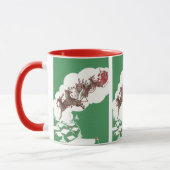 Oude Kerstavond, Retro Kerstman in slee Mok (Links)