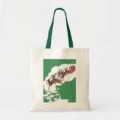 Oude Kerstavond, Retro Kerstman in slee Tote Bag (Voorkant)