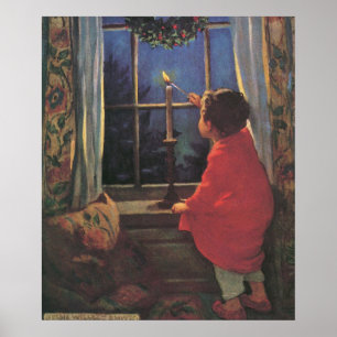 Oude Kerstavond van Jessie Willcox Smith Poster