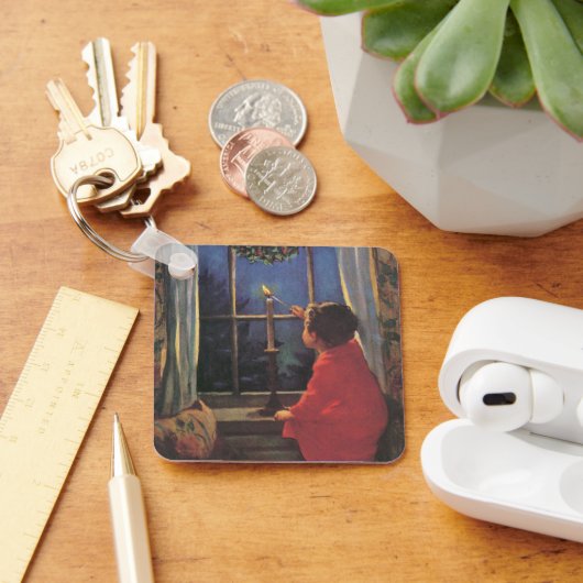 Oude Kerstavond van Jessie Willcox Smith Sleutelhanger (Bureau)