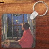 Oude Kerstavond van Jessie Willcox Smith Sleutelhanger (Achterkant)