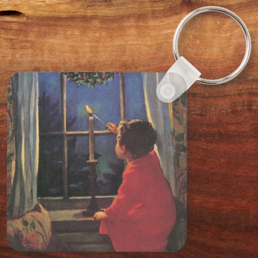 Oude Kerstavond van Jessie Willcox Smith Sleutelhanger (Achterkant)