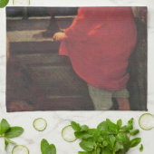 Oude Kerstavond van Jessie Willcox Smith Theedoek (Gevouwen)