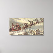Oude Kerstavond Victoriaanse kerstman slee Canvas Afdruk (Voorkant)