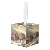 Oude Kerstavond Victoriaanse kerstman slee Decoratie (Voorkant hoekig)