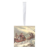 Oude Kerstavond Victoriaanse kerstman slee Decoratie (Rechts)